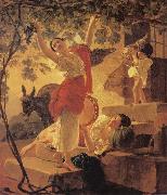 Karl Briullov Young Girl Gathering Grapes in the Neighbourhood of Naples oil painting picture wholesale